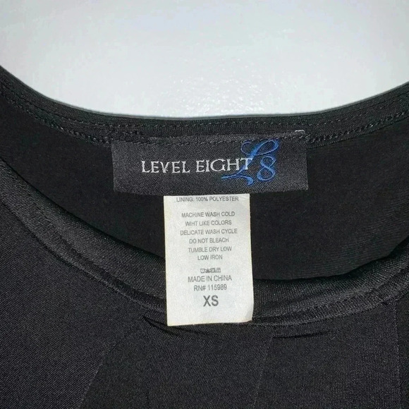 Level Eight Pleated Collar Drape Front Dress - Picture 3 of 6